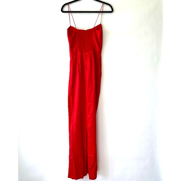 Reformation Womens Frankie Silk Dress Tango Size 6 NWT - Picture 4 of 6